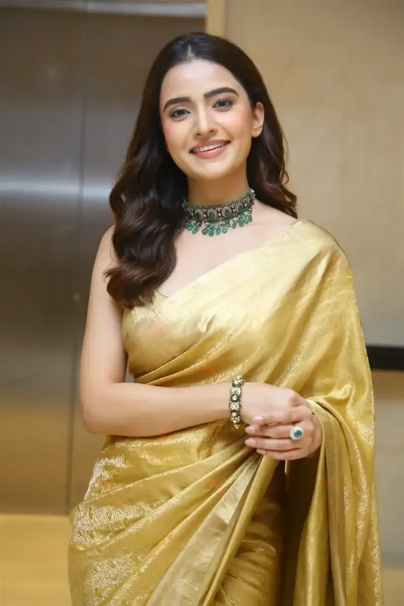 RUKSHAR DHILLON IN YELLOW SAREE AT MOVIE TEASER LAUNCH 9